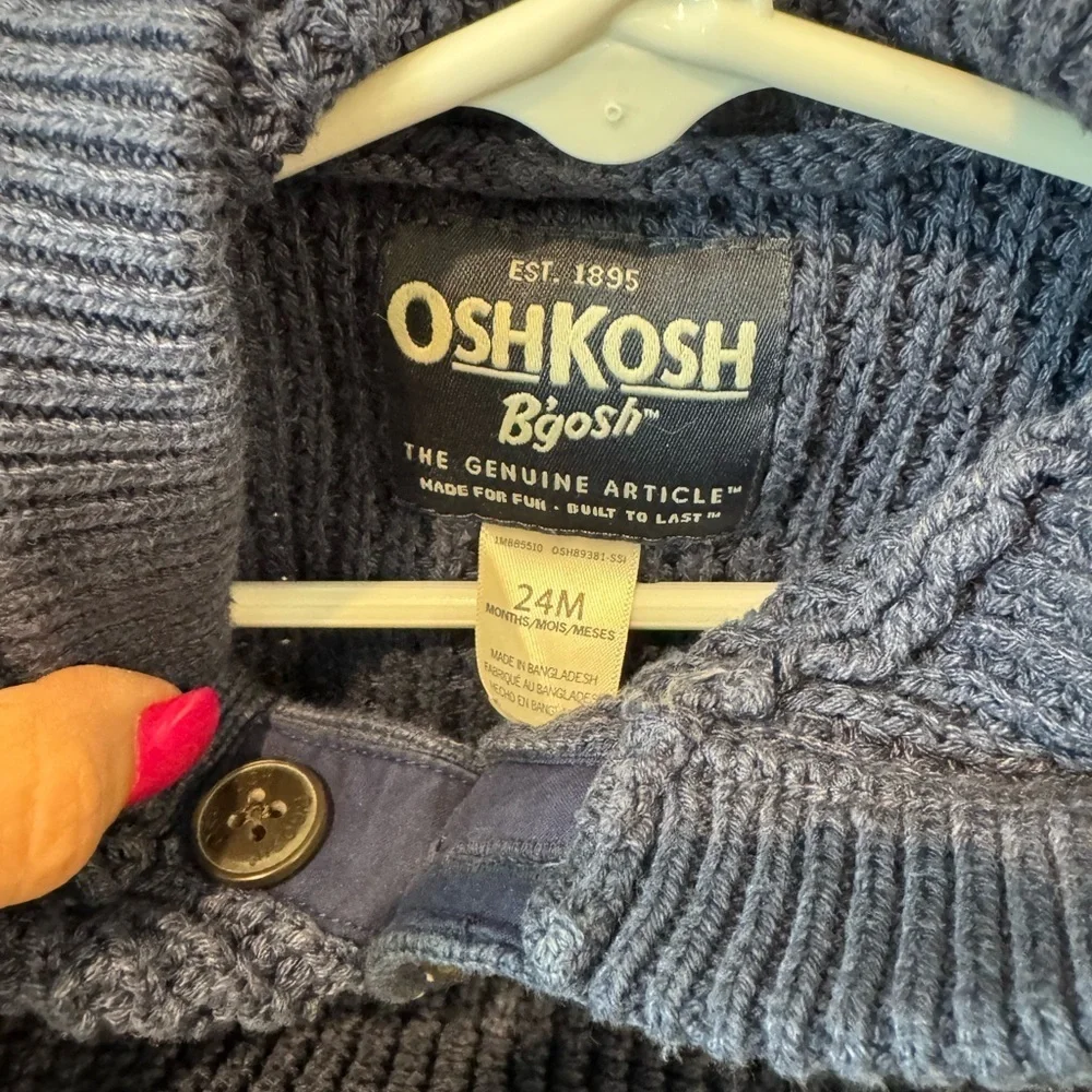 Osh Kosh B’gosh hooded sweater 24 months